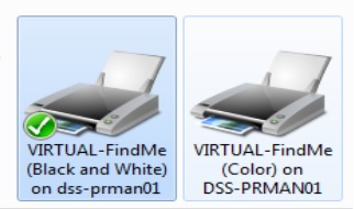 VIRTUAL-FindMe printer icons